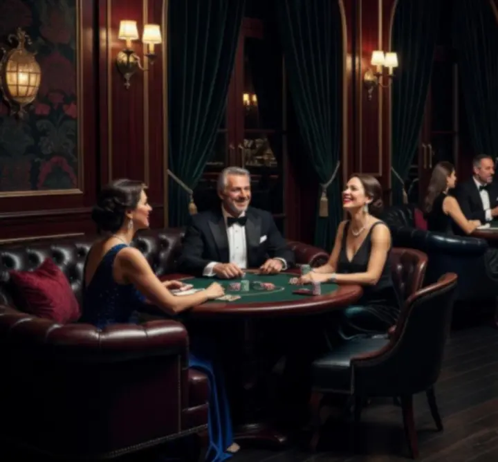 Elegancki lounge pokerowy w restauracji POLSKA VIBE PLACE